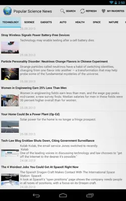 Popular Science News android App screenshot 1